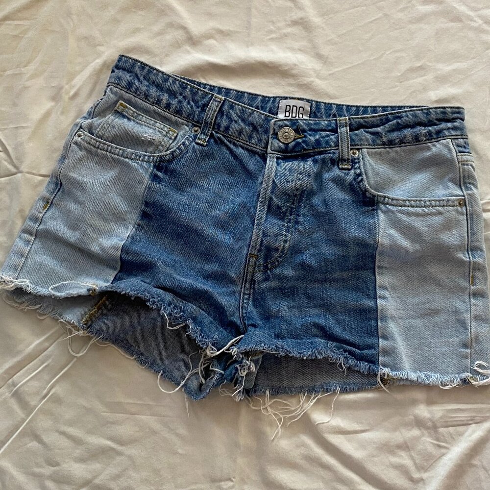 BDG Urban Outfitters Light and Dark Denim Shorts